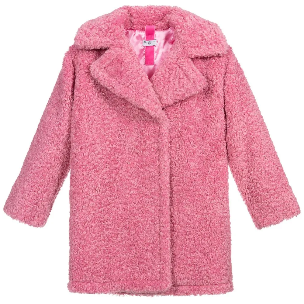 Teen Pink Teddy Coat