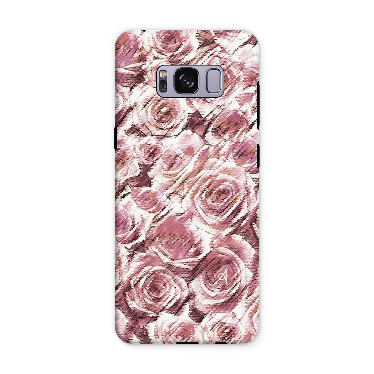 Textured Roses Dusky Pink Amanya Design Tough Phone Case