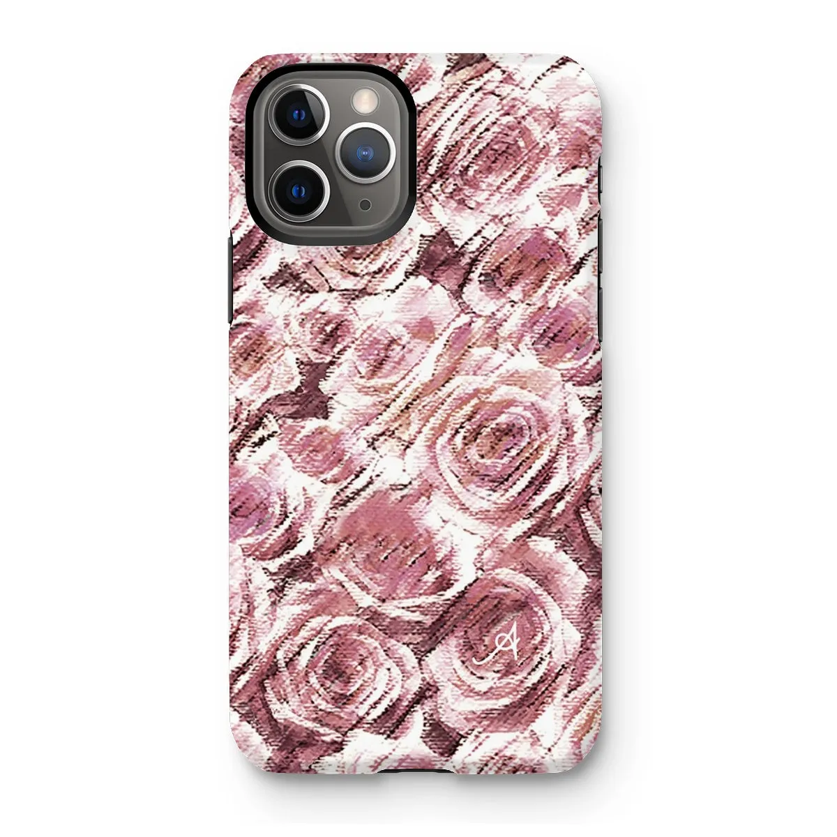 Textured Roses Dusky Pink Amanya Design Tough Phone Case