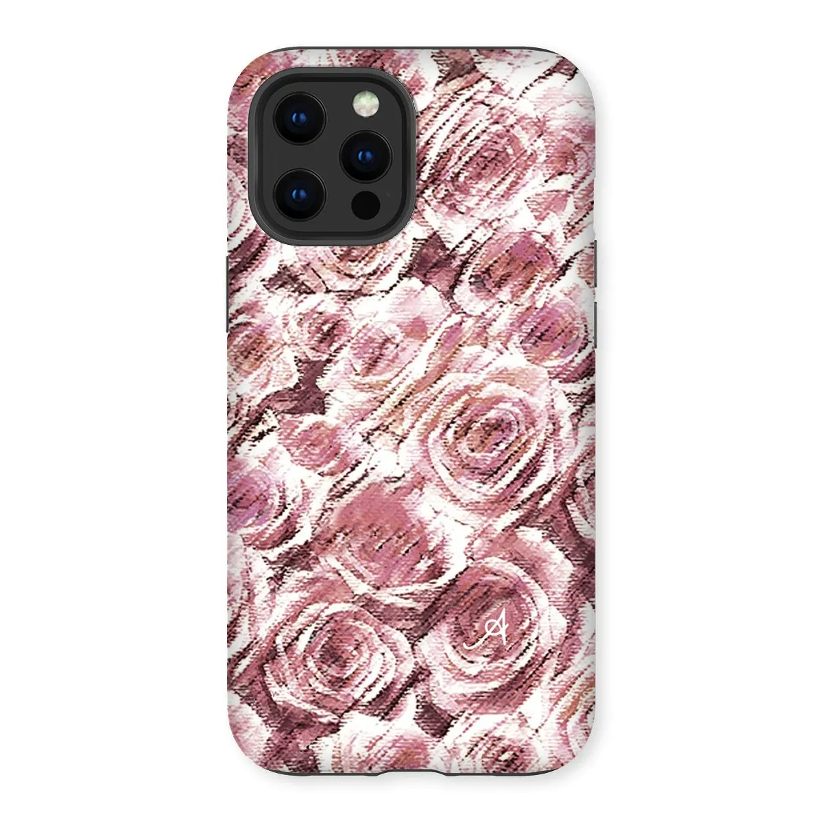 Textured Roses Dusky Pink Amanya Design Tough Phone Case