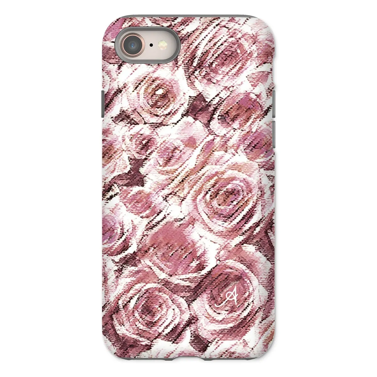 Textured Roses Dusky Pink Amanya Design Tough Phone Case