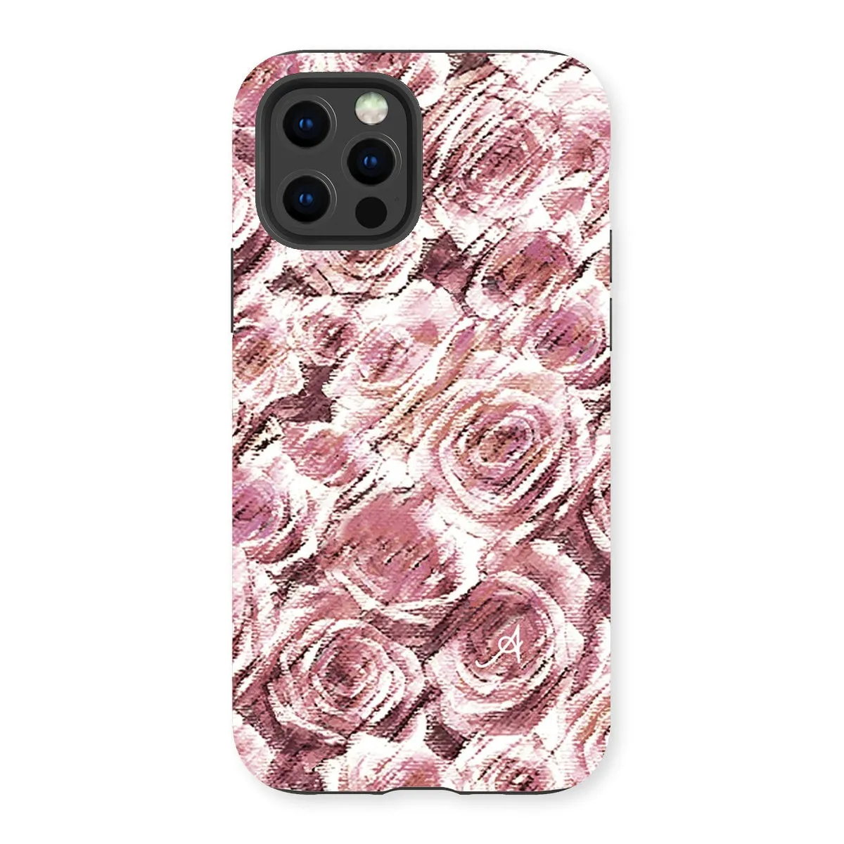 Textured Roses Dusky Pink Amanya Design Tough Phone Case