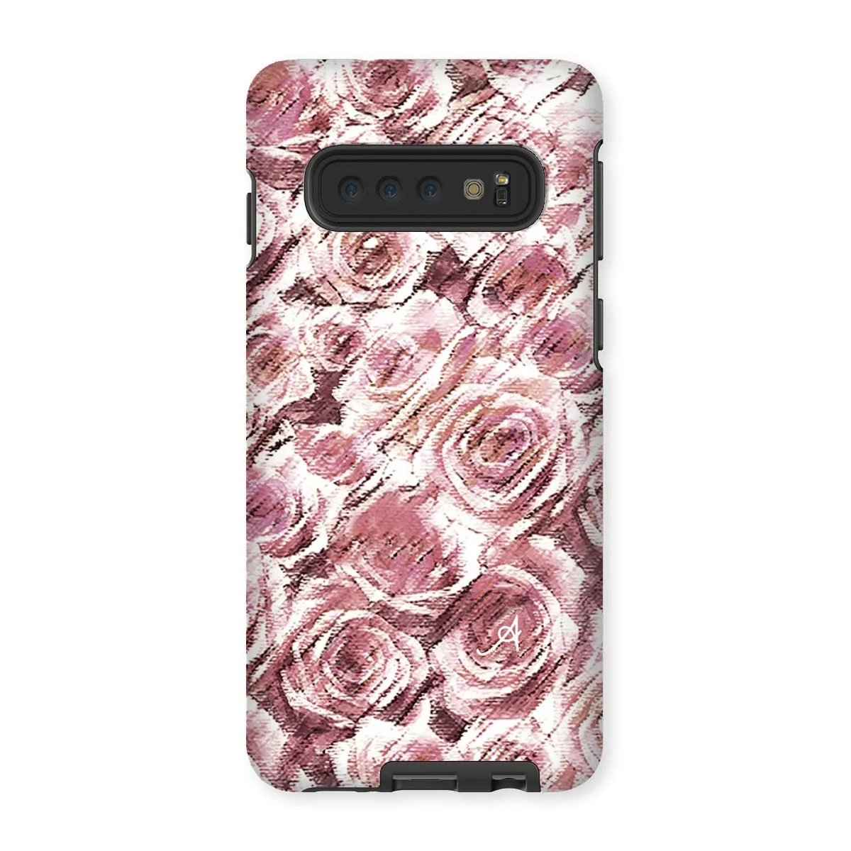 Textured Roses Dusky Pink Amanya Design Tough Phone Case