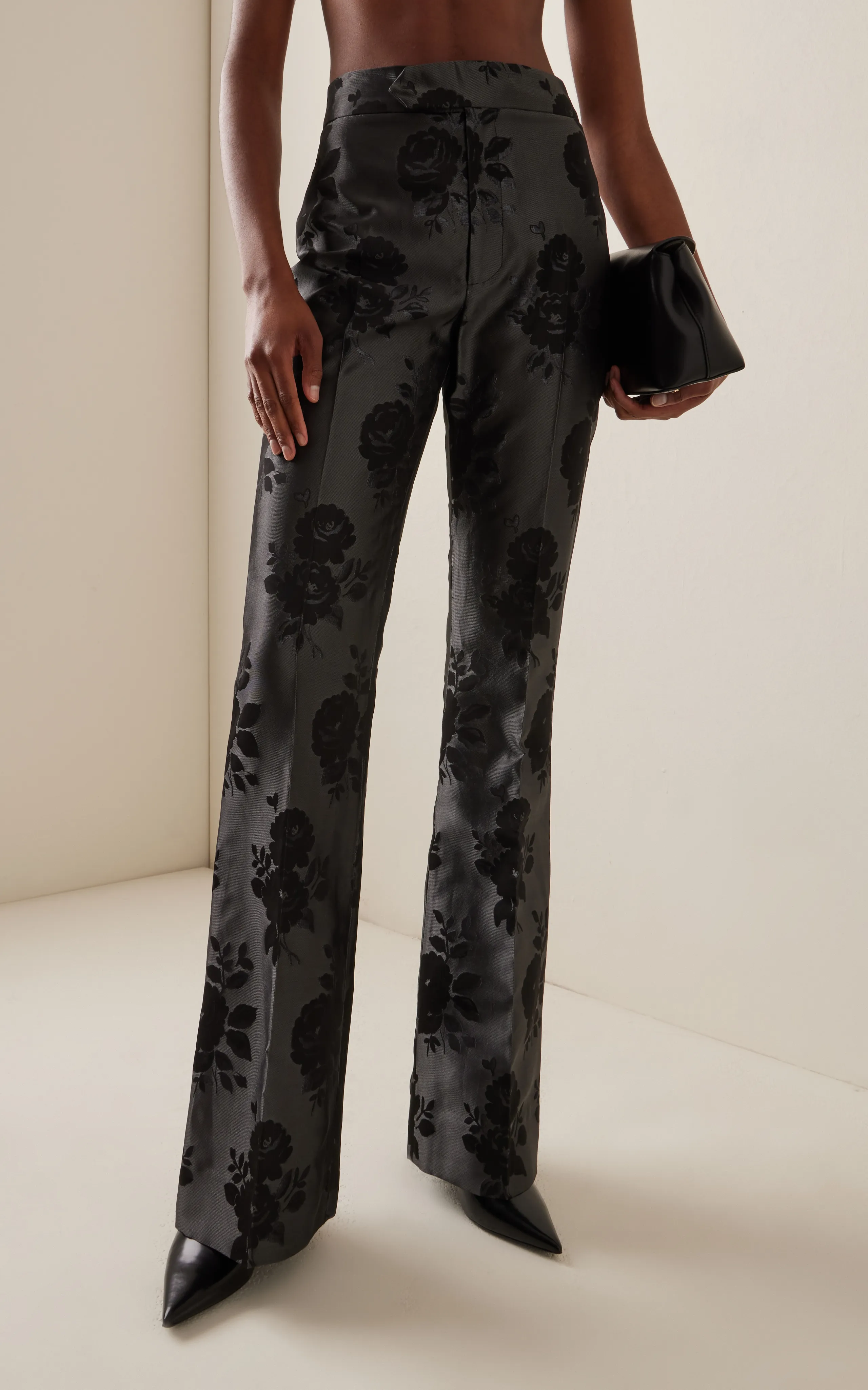 The Vampire's Wife The School Metallic Jacquard Flare Pants