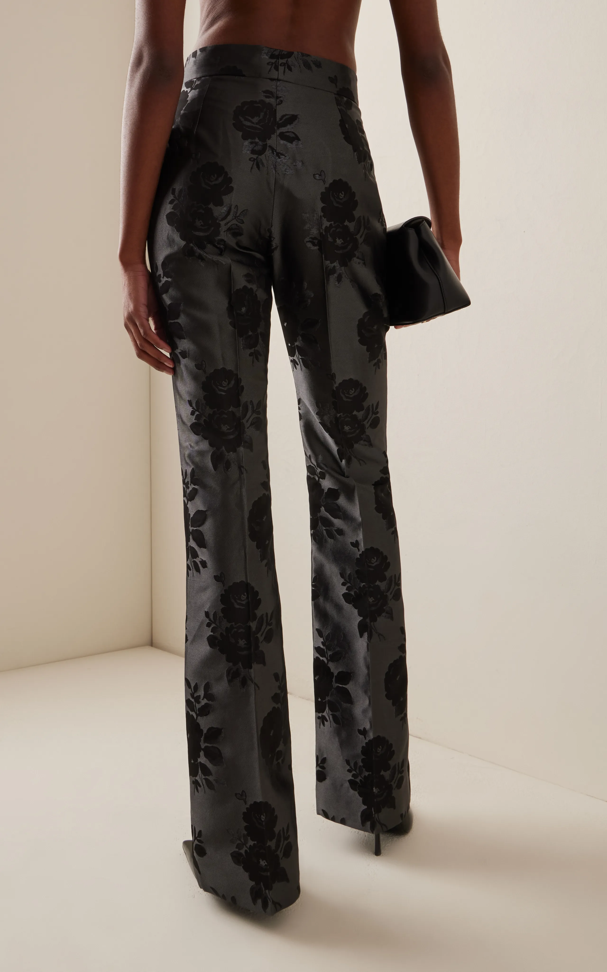 The Vampire's Wife The School Metallic Jacquard Flare Pants