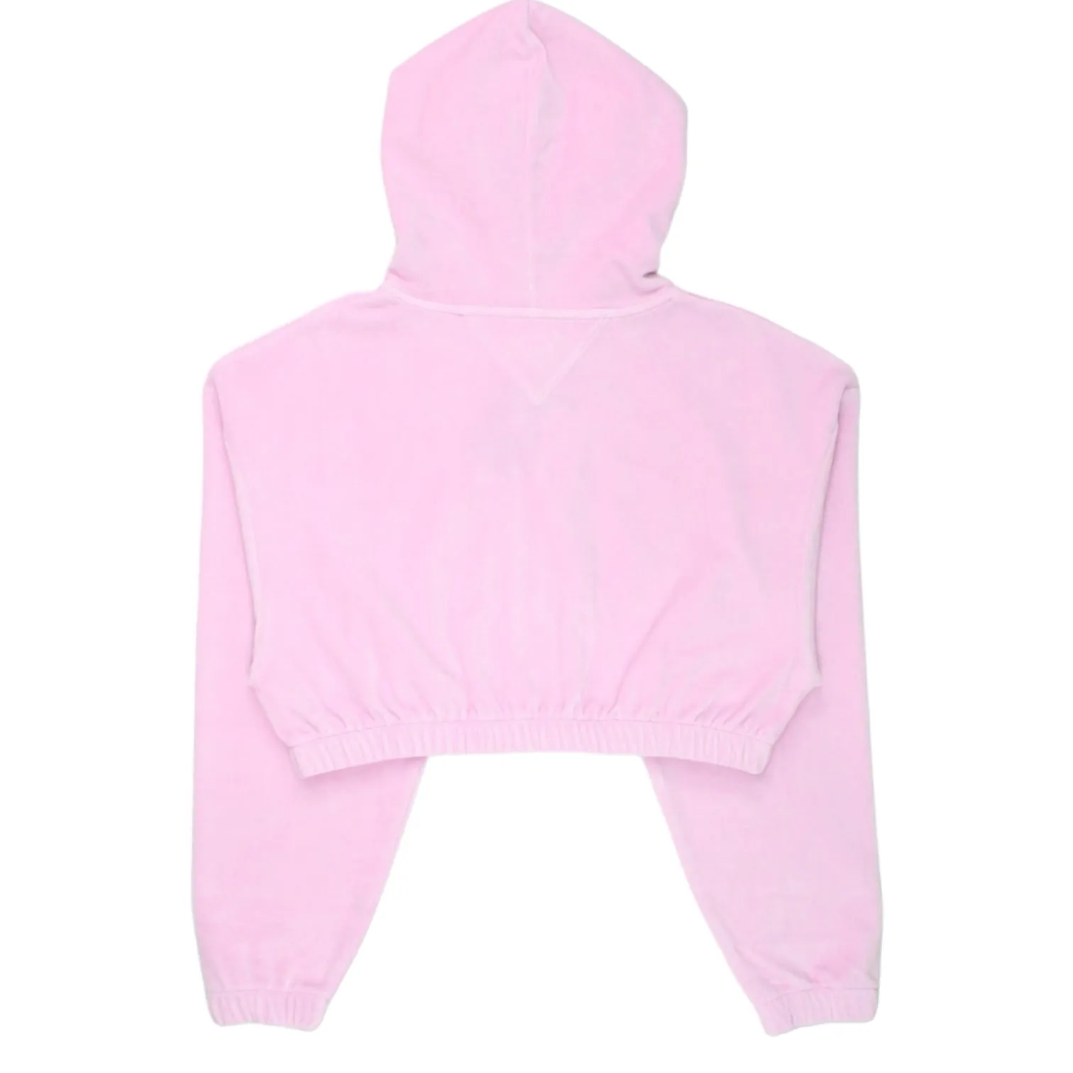 Tommy Jeans Pink Crop Velour Zip Top