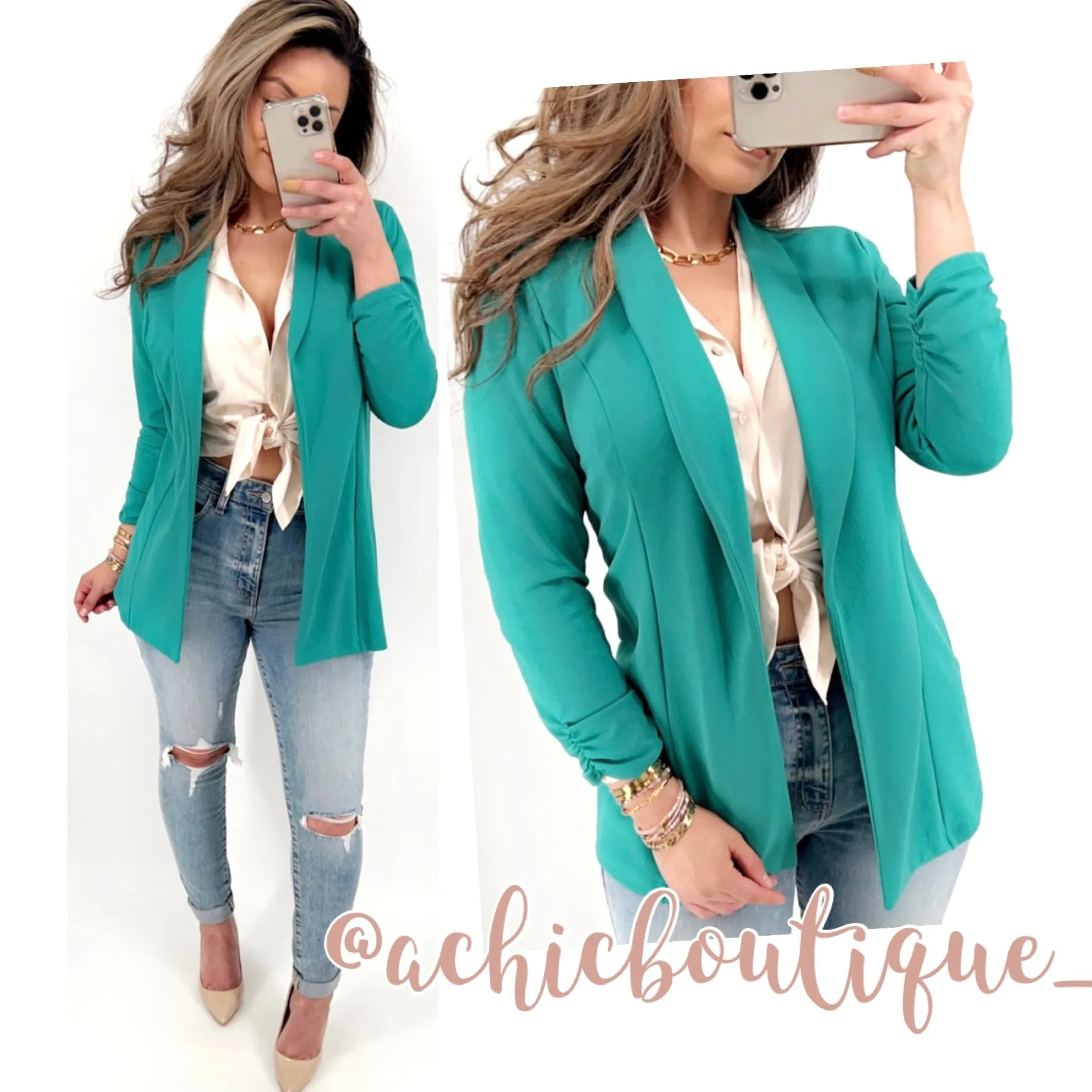 Tori Blazer - Jade: Shop now