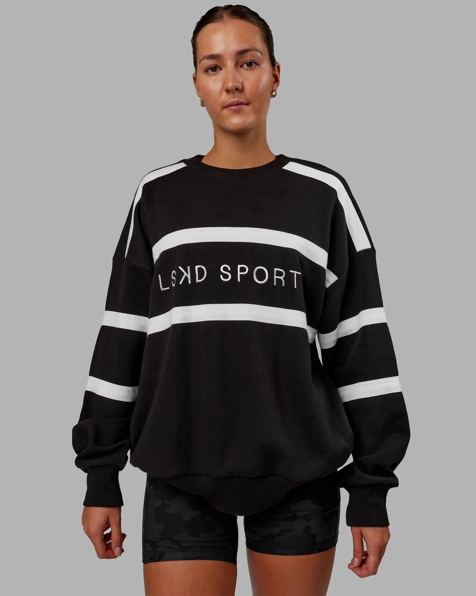 Unisex Collateral Sweater Oversize - Black-White