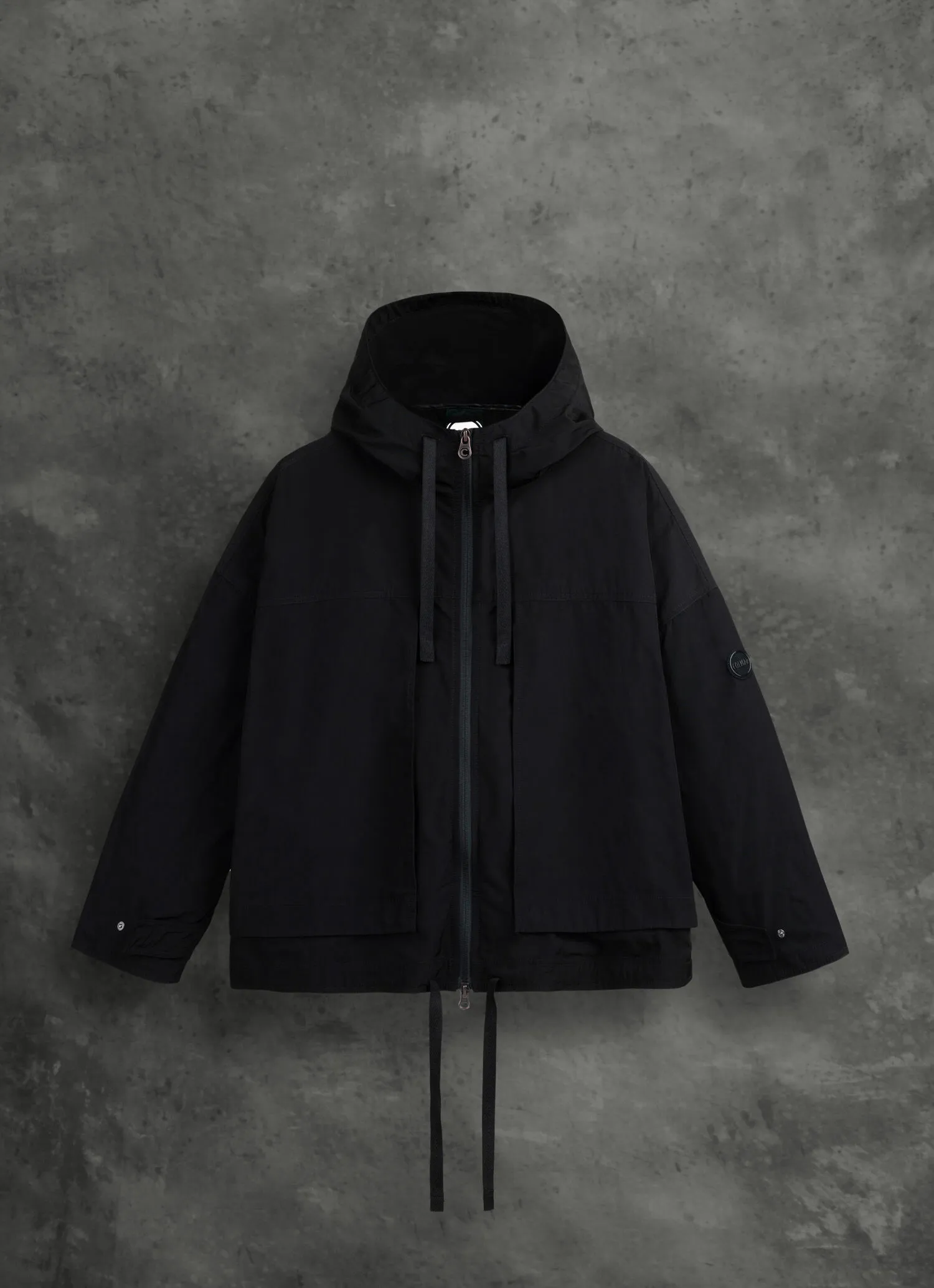 Unlined hooded jacket-