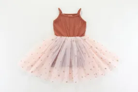 Valentina Tutu Dress: PINK GOLDEN STARS: 1-2Y, 2-3Y, 3-4Y, 4-5Y, 5-6Y, 6-8Y