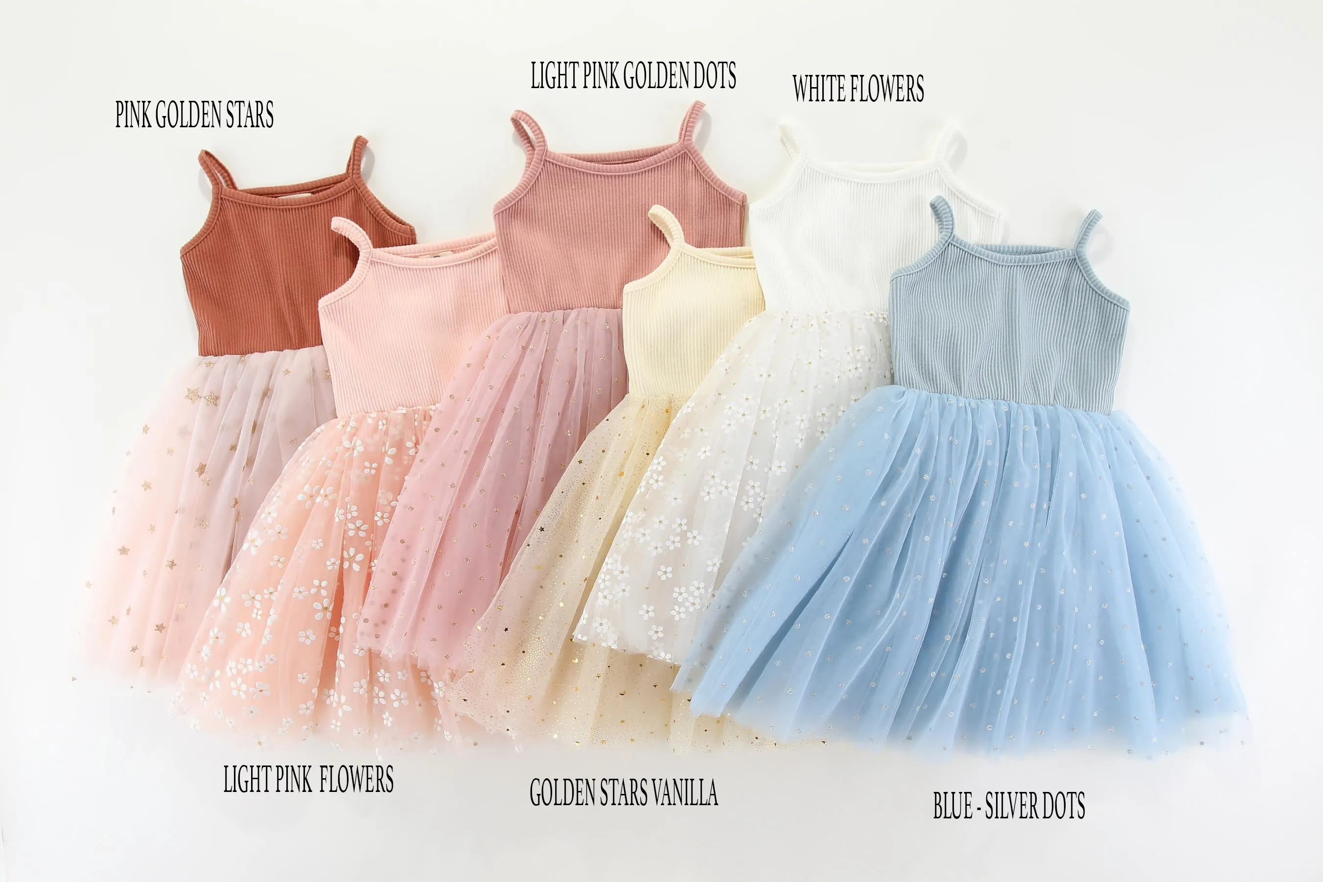 Valentina Tutu Dress: PINK GOLDEN STARS: 1-2Y, 2-3Y, 3-4Y, 4-5Y, 5-6Y, 6-8Y