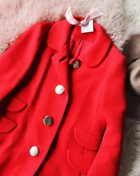 Vintage Red Car Coat