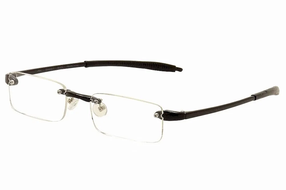 VisuaLites Vis1 Reading Glasses Men's Black Rimless +1.50