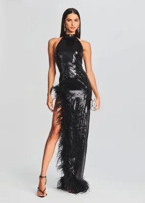 Vixen Sequin Feather Dress