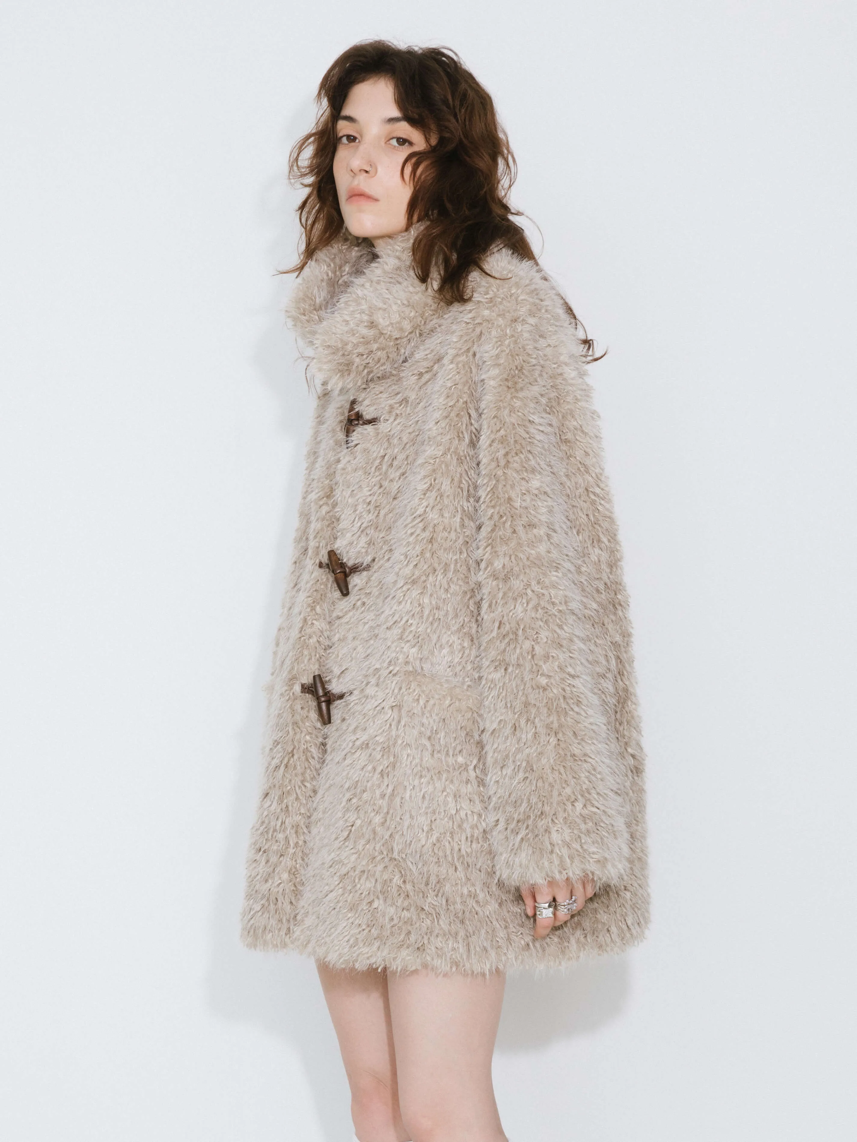 Wheat Faux Fur Monty Coat