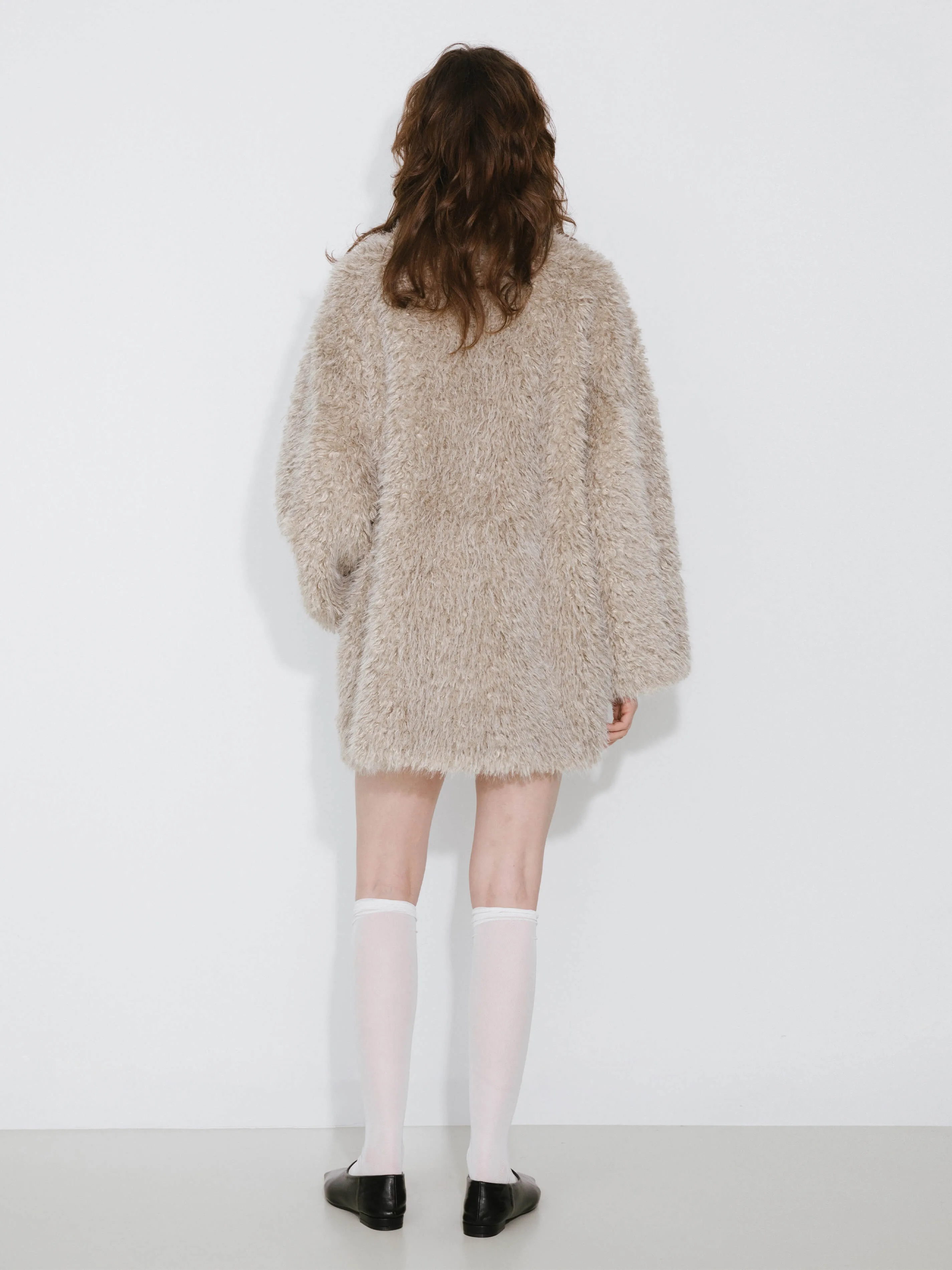 Wheat Faux Fur Monty Coat