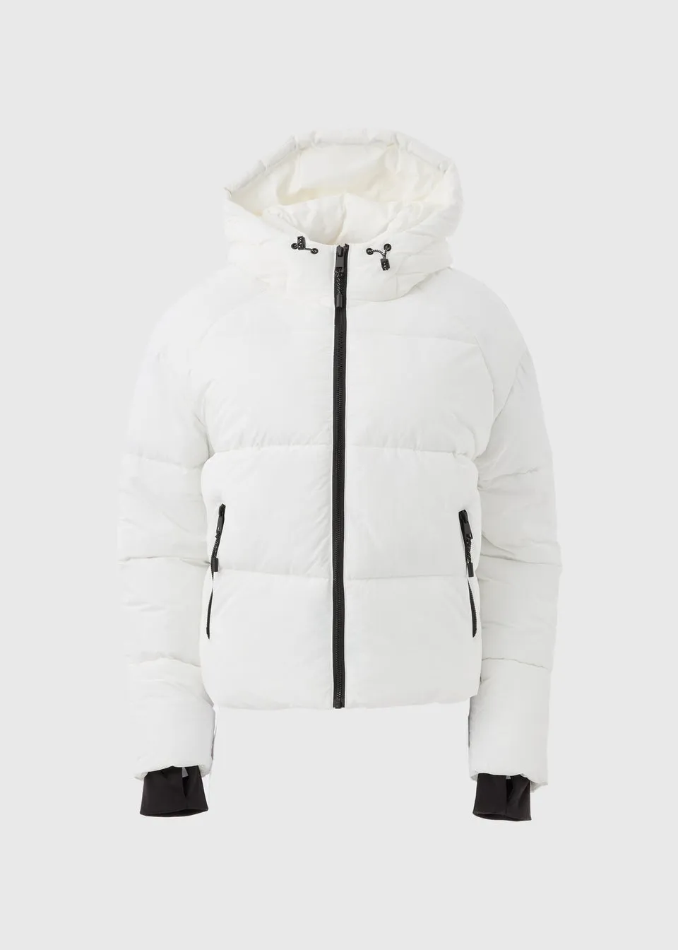 White Padded Short Coat