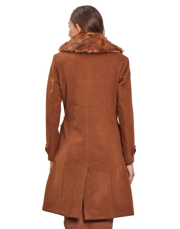 Women Coat Cinnamon Color