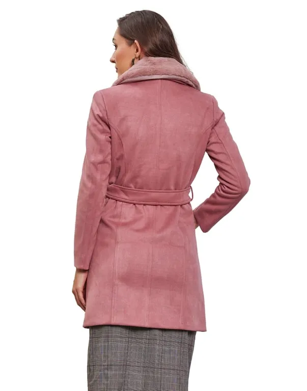 Women Coat Pink Color