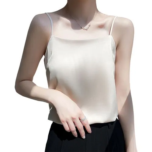 Women's Camisole Tank Tops Backless Elegant Solid Color