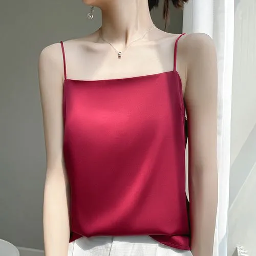 Women's Camisole Tank Tops Backless Elegant Solid Color