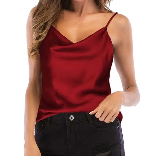 Women's Camisole Tank Tops Backless Sexy Solid Color