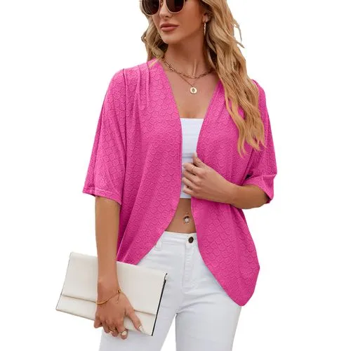 Women's Elegant Solid Color Placket Coat Cardigan