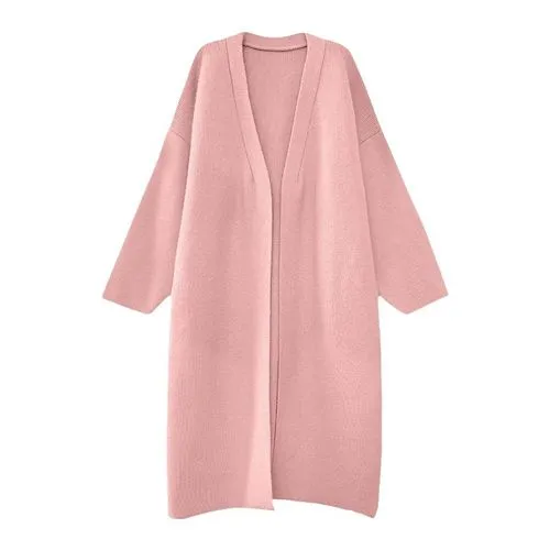 Women's Elegant Streetwear Solid Color Placket Cardigan Sweater Coat