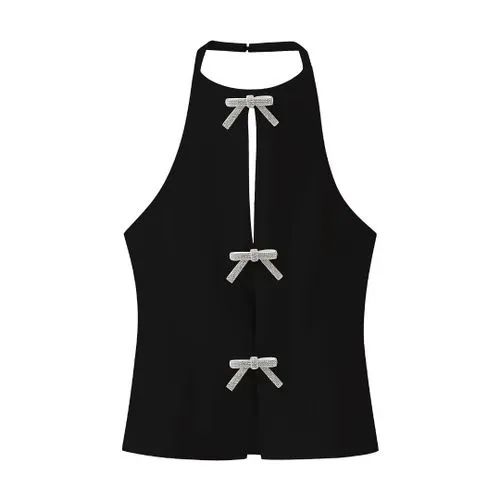 Women's Halter Crisscross Tank Tank Tops Streetwear Bow Knot