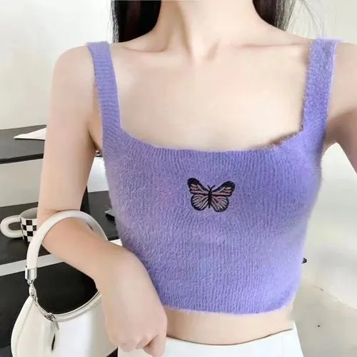 Women's Racerback Tank Tops Tank Tops Embroidery Fashion Butterfly