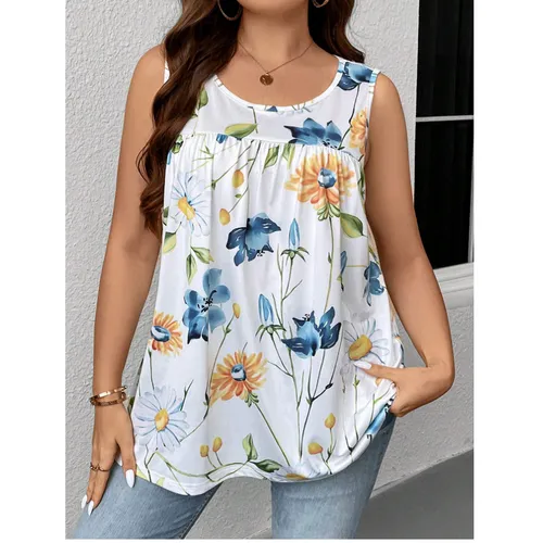 Women's Vest Sleeveless Tank Tops Elegant Flower