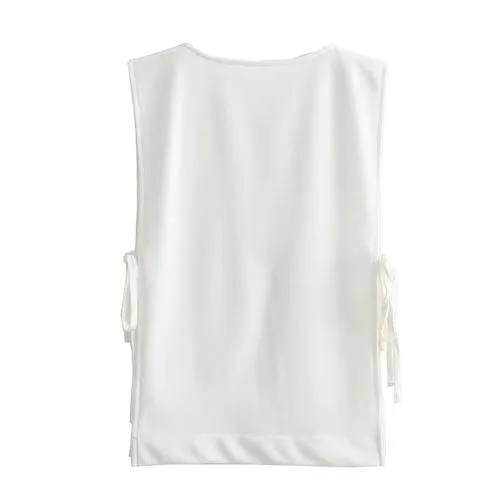 Women's Vest Tank Tops Pleated Simple Style Color Block