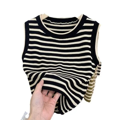 Women's Vest Tank Tops Printing Casual Stripe