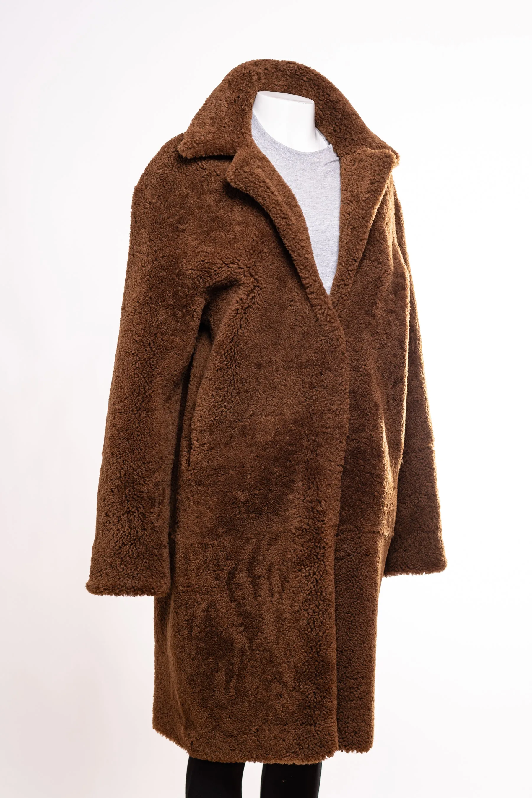 Women's Reversible Teddy Bear Sheepskin Coat: Janet