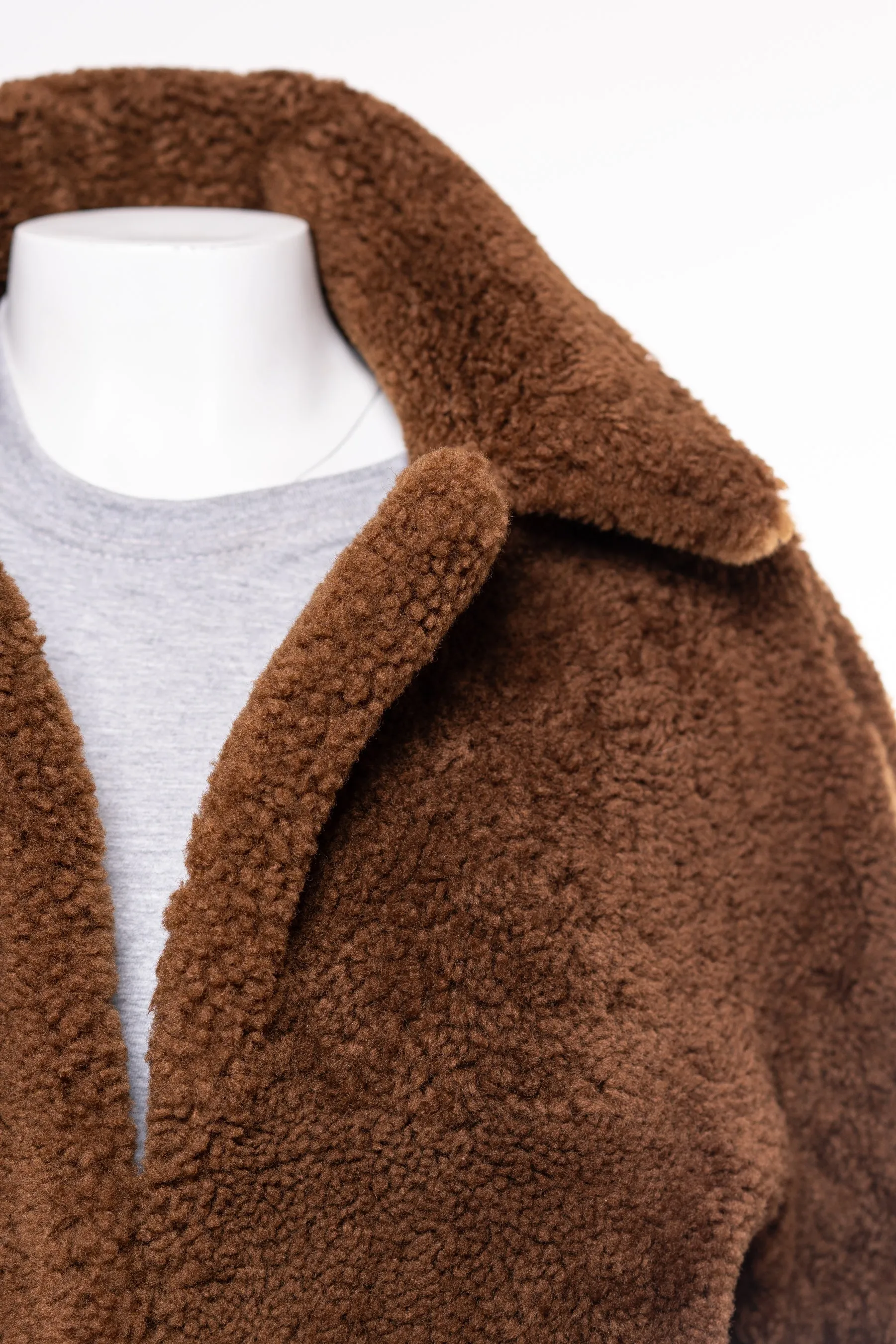 Women's Reversible Teddy Bear Sheepskin Coat: Janet