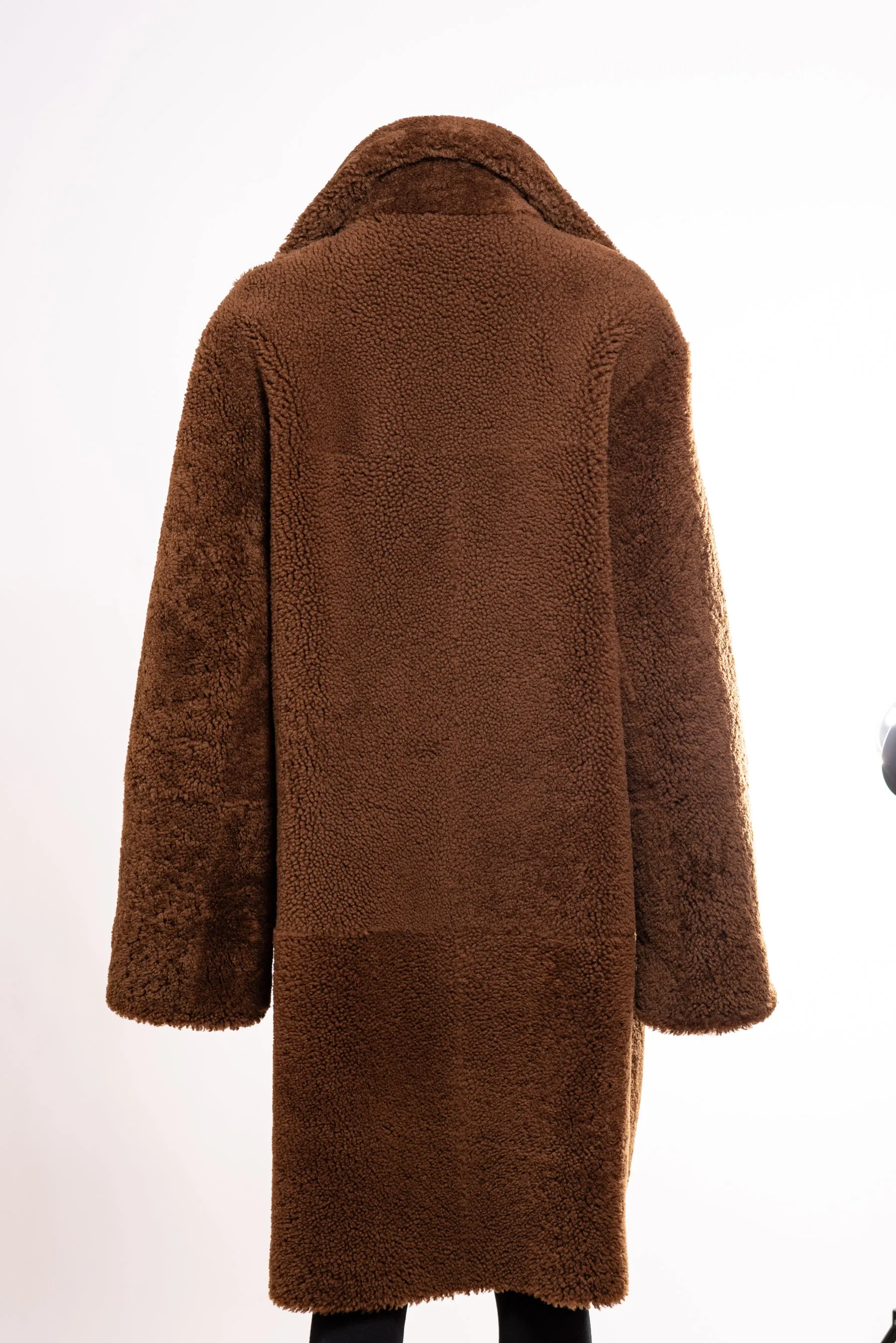 Women's Reversible Teddy Bear Sheepskin Coat: Janet