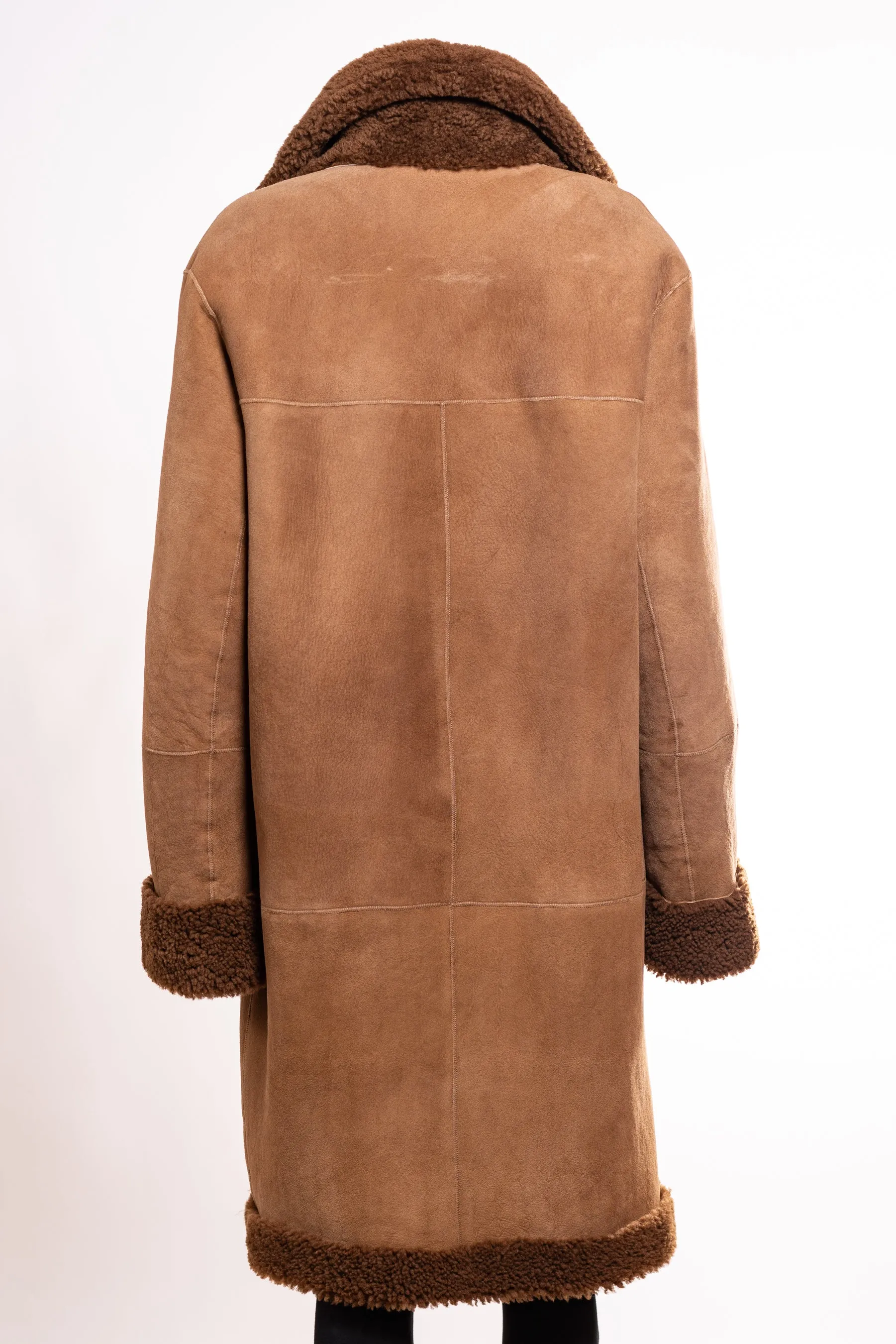 Women's Reversible Teddy Bear Sheepskin Coat: Janet