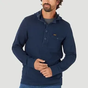 Wrangler Men's Lightweight Solid Hooded Pullover