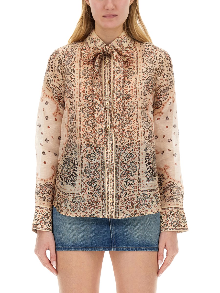 ZIMMERMANN    SILK BLEND BLOUSE