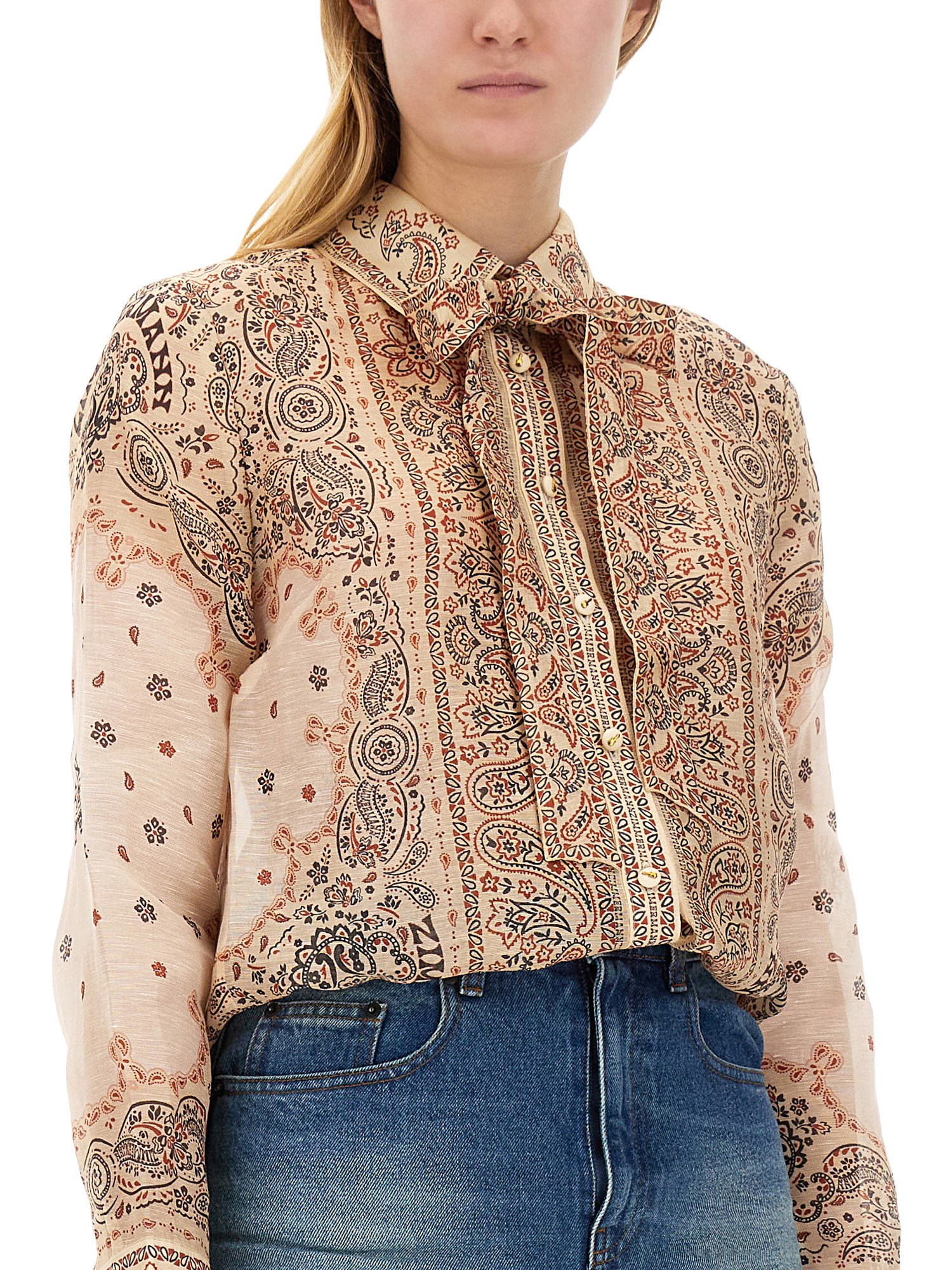 ZIMMERMANN    SILK BLEND BLOUSE